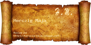 Herczig Maja névjegykártya
